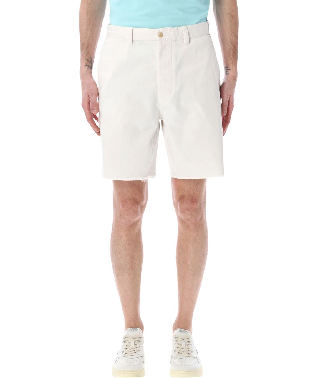 POLO RALPH LAUREN Белые хлопковые шорты, фото 1