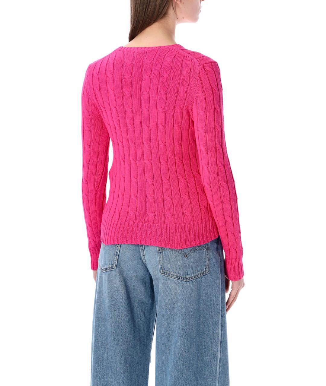POLO RALPH LAUREN Розовый хлопковый джемпер / свитер, фото 2