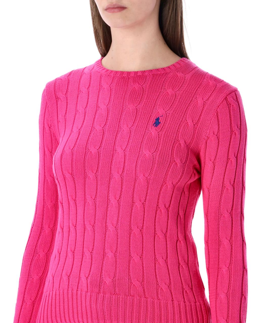 POLO RALPH LAUREN Розовый хлопковый джемпер / свитер, фото 3