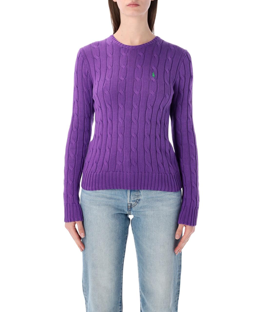 POLO RALPH LAUREN Фиолетовый хлопковый джемпер / свитер, фото 1