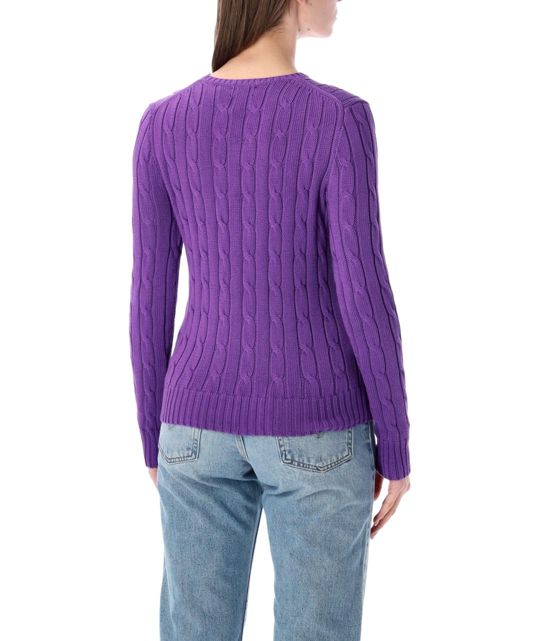POLO RALPH LAUREN Фиолетовый хлопковый джемпер / свитер, фото 2