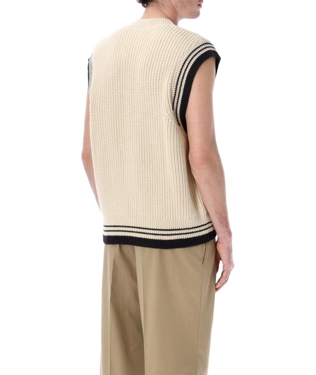 Ami Paris Бежевая шерстяная жилетка, фото 2