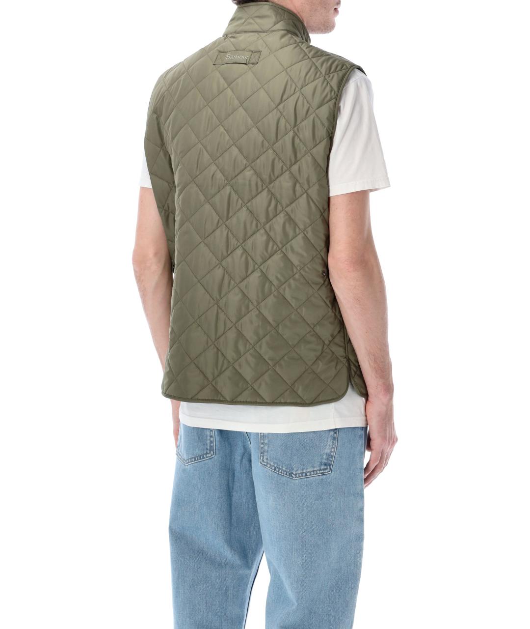 BARBOUR Зеленый полиэстеровый жилет, фото 2