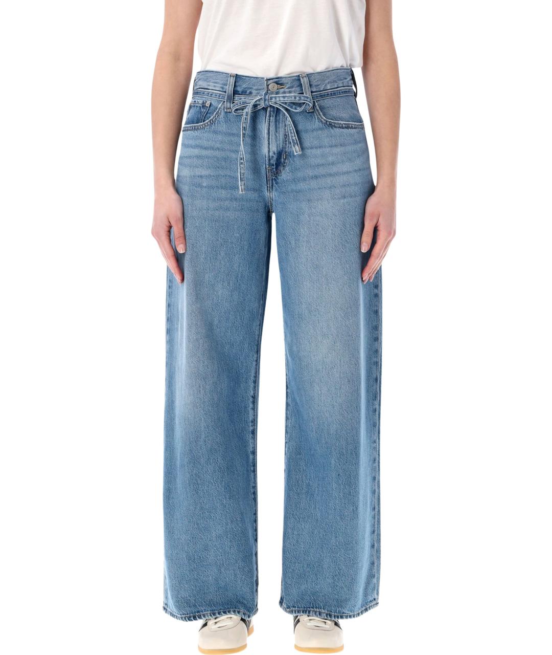 LEVI'S Синие хлопковые прямые джинсы, фото 1