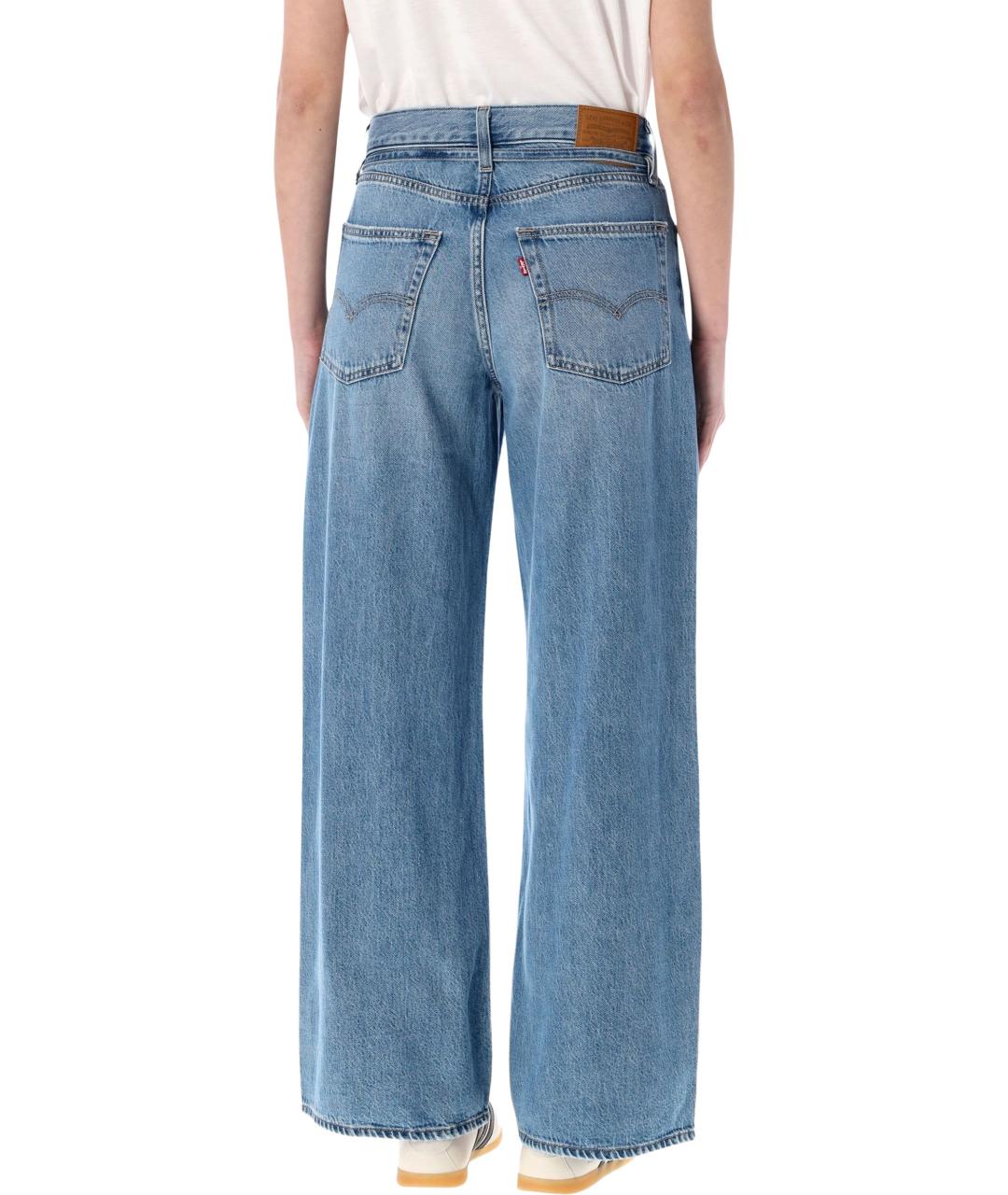 LEVI'S Синие хлопковые прямые джинсы, фото 2