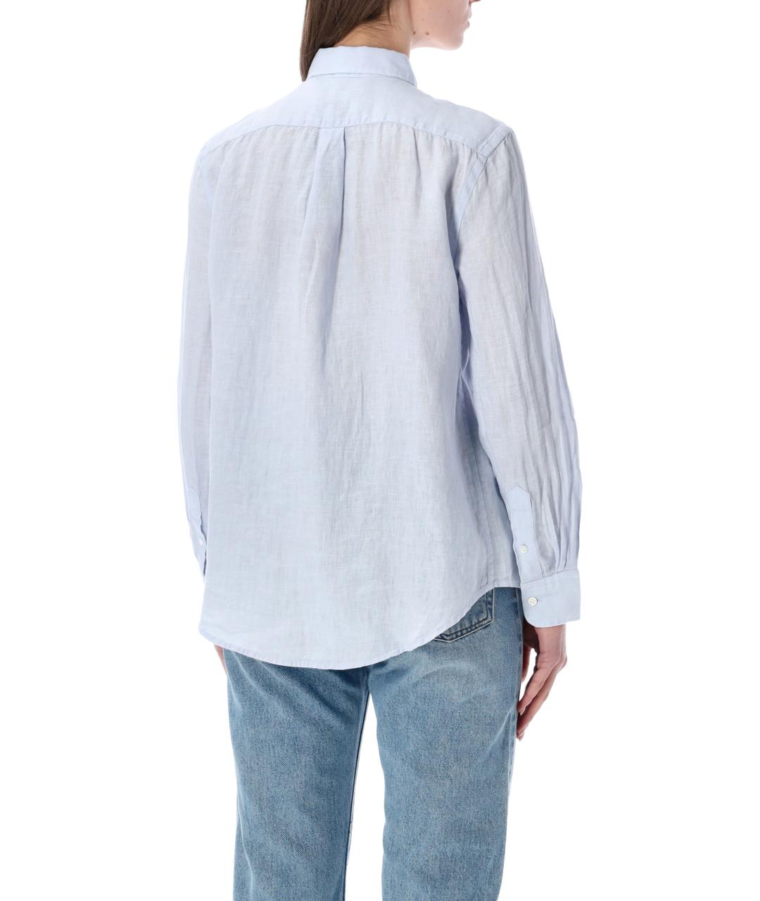 POLO RALPH LAUREN Голубая льняная рубашка, фото 2