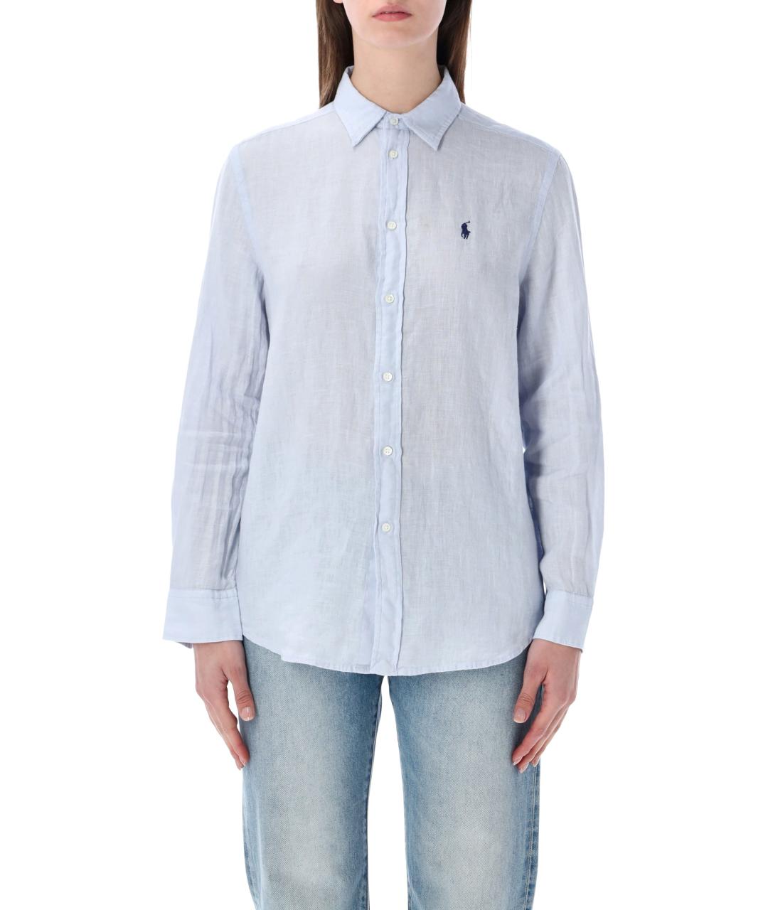 POLO RALPH LAUREN Голубая льняная рубашка, фото 1