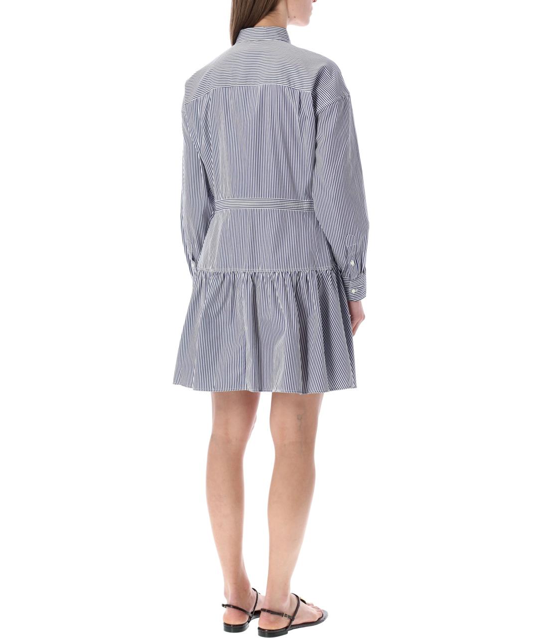 POLO RALPH LAUREN Синее хлопковое повседневное платье, фото 3