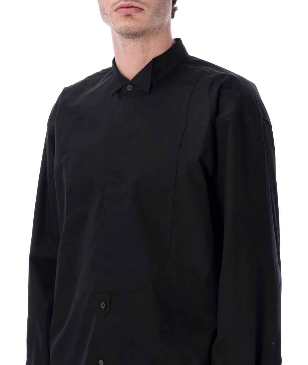 DRIES VAN NOTEN Черная хлопковая классическая рубашка, фото 3