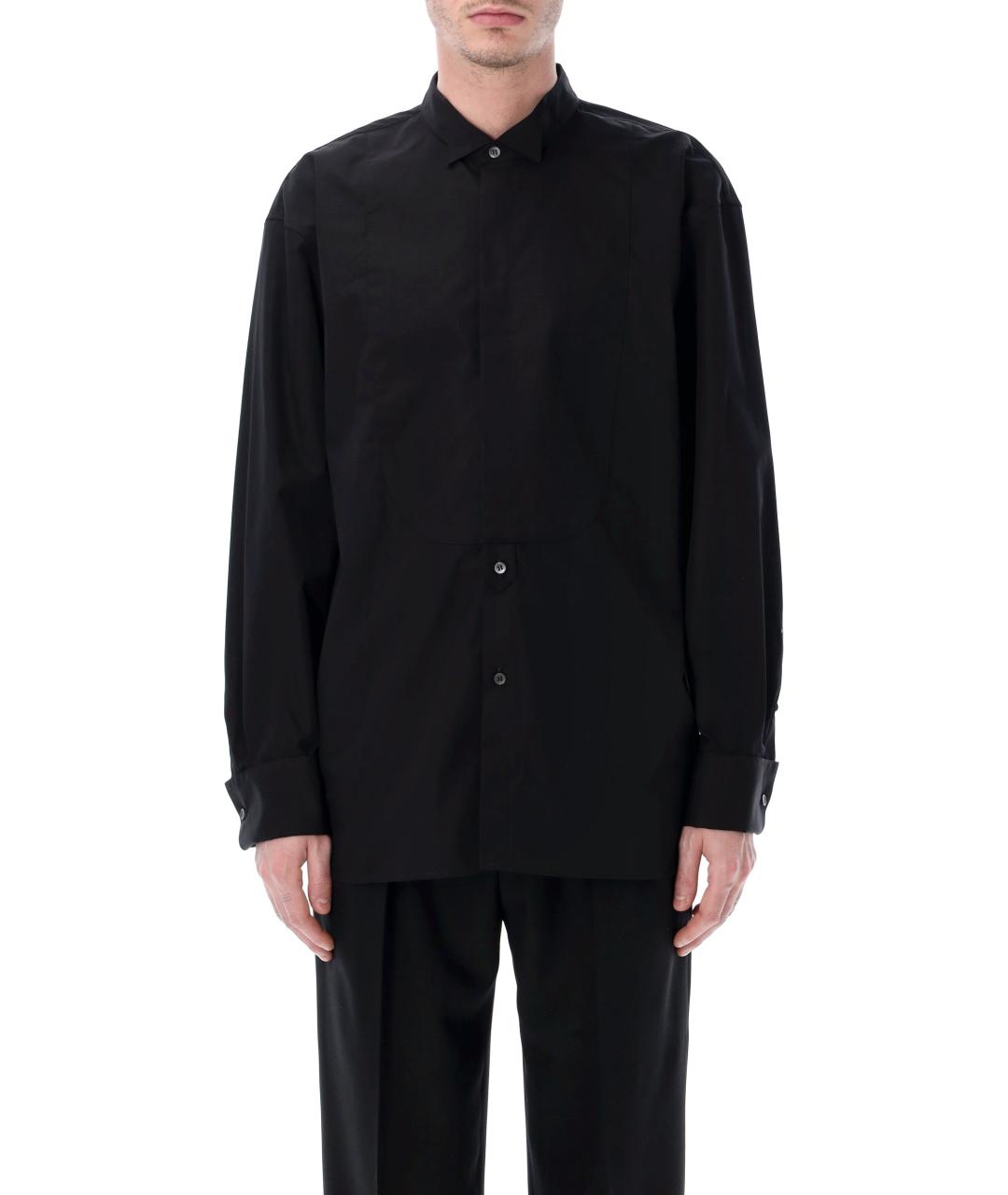 DRIES VAN NOTEN Черная хлопковая классическая рубашка, фото 1