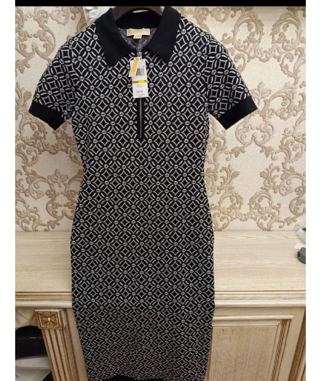 MICHAEL KORS Черное вискозное повседневное платье, фото 5