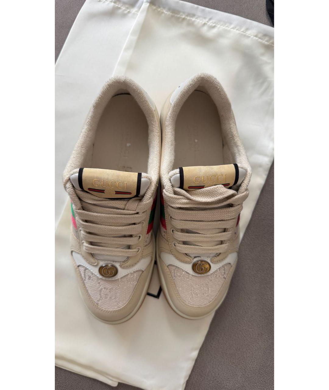 GUCCI Бежевые кеды, фото 2