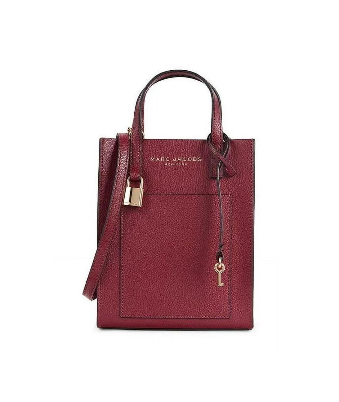 MARC JACOBS Бордовая кожаная сумка тоут, фото 1