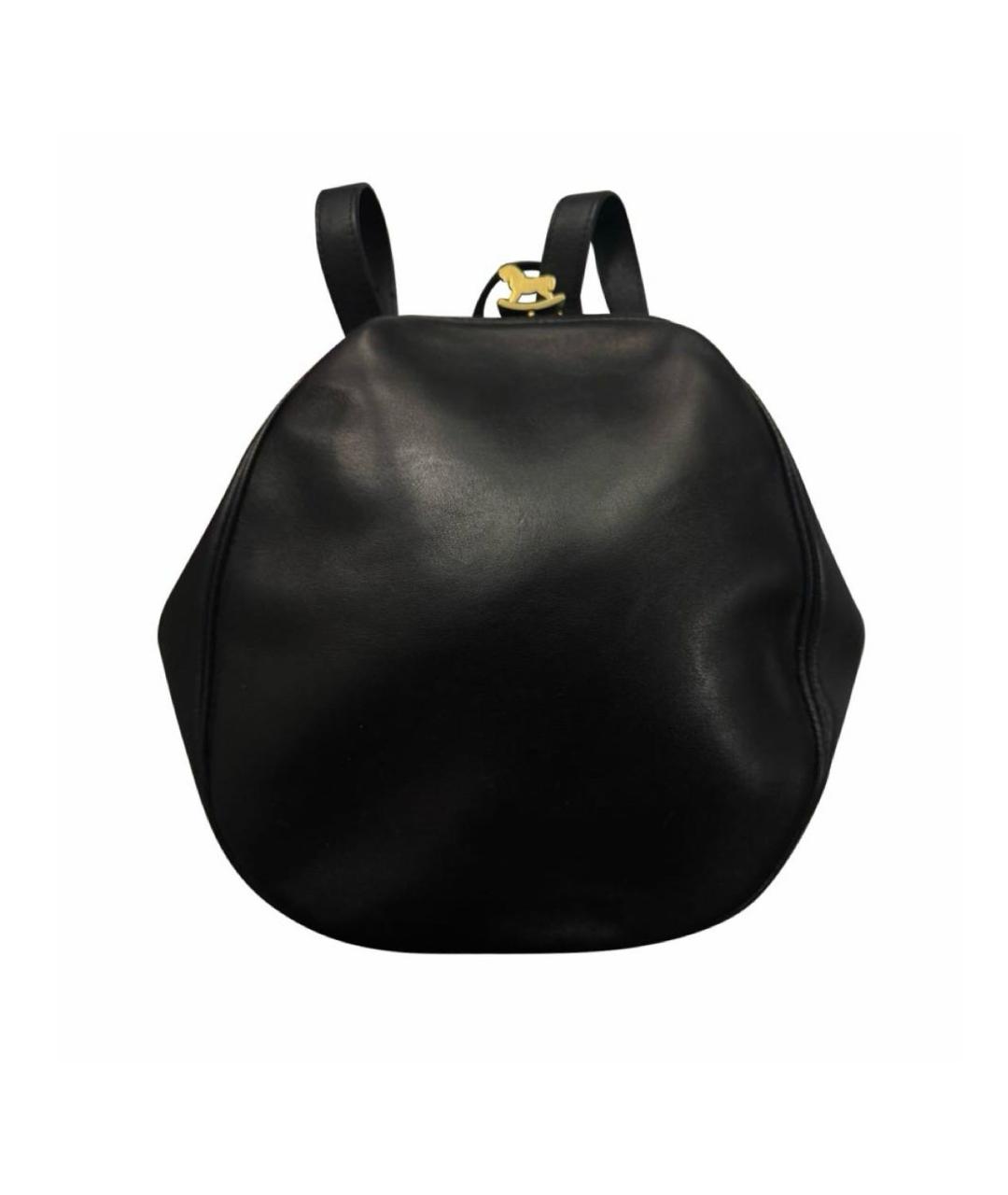 ULYANA SERGEENKO Черный кожаный рюкзак, фото 1
