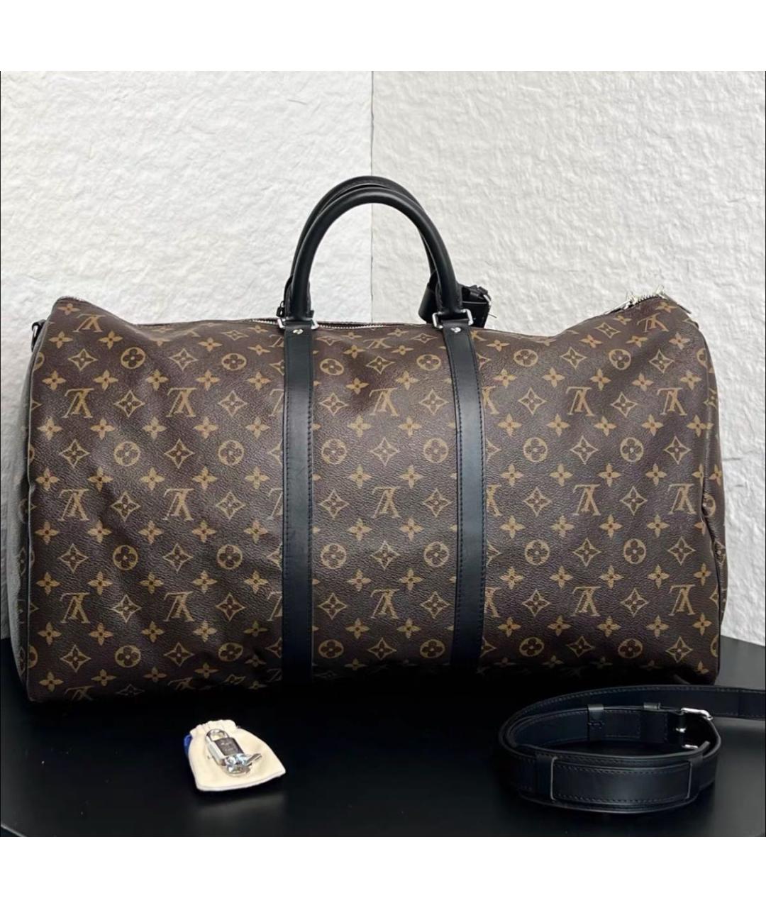 LOUIS VUITTON Коричневая дорожная/спортивная сумка, фото 4