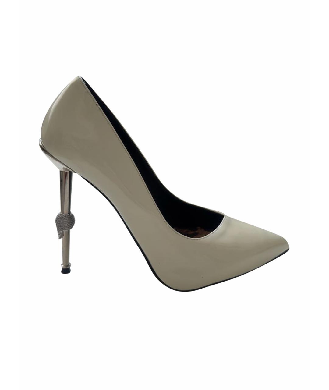 PHILIPP PLEIN Белые туфли из лакированной кожи, фото 1