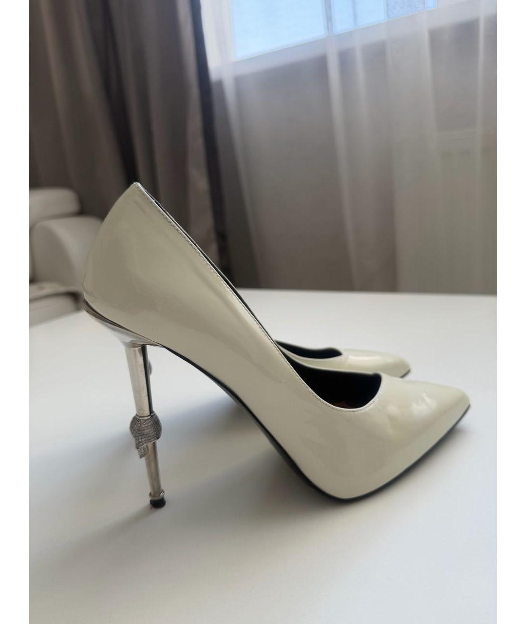 PHILIPP PLEIN Белые туфли из лакированной кожи, фото 2