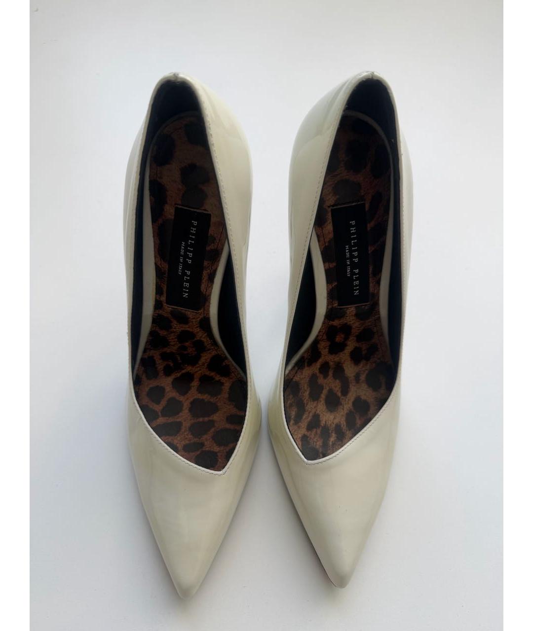 PHILIPP PLEIN Белые туфли из лакированной кожи, фото 3