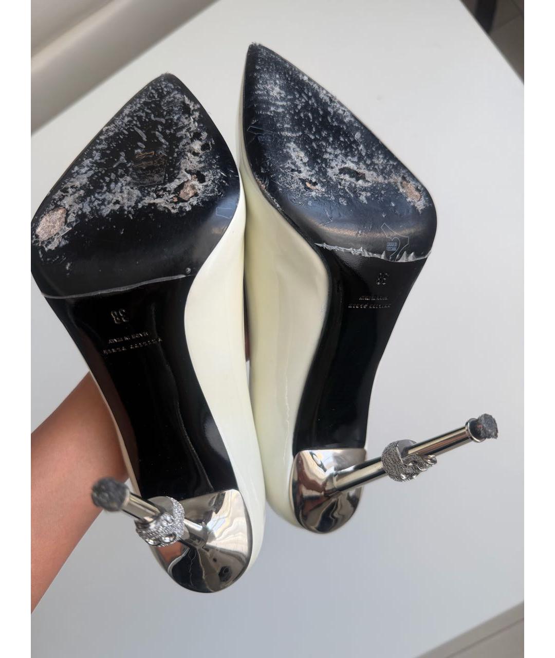 PHILIPP PLEIN Белые туфли из лакированной кожи, фото 5