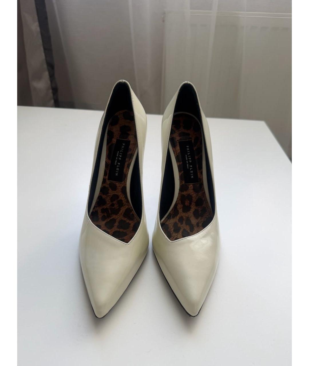 PHILIPP PLEIN Белые туфли из лакированной кожи, фото 7