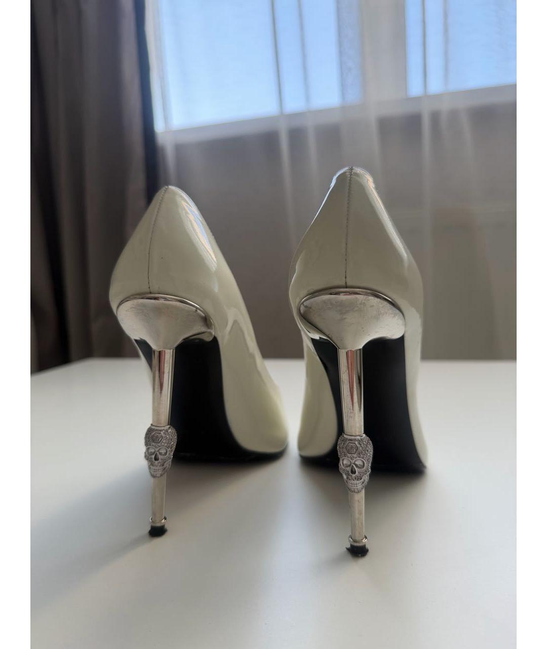 PHILIPP PLEIN Белые туфли из лакированной кожи, фото 4