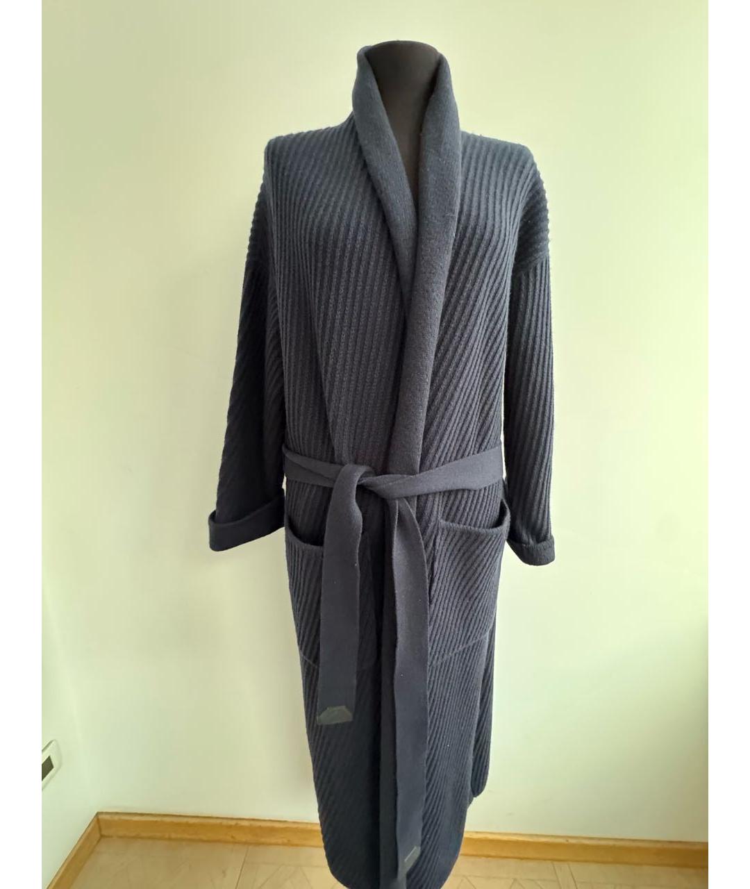 LORO PIANA Темно-синий кашемировый кардиган, фото 9