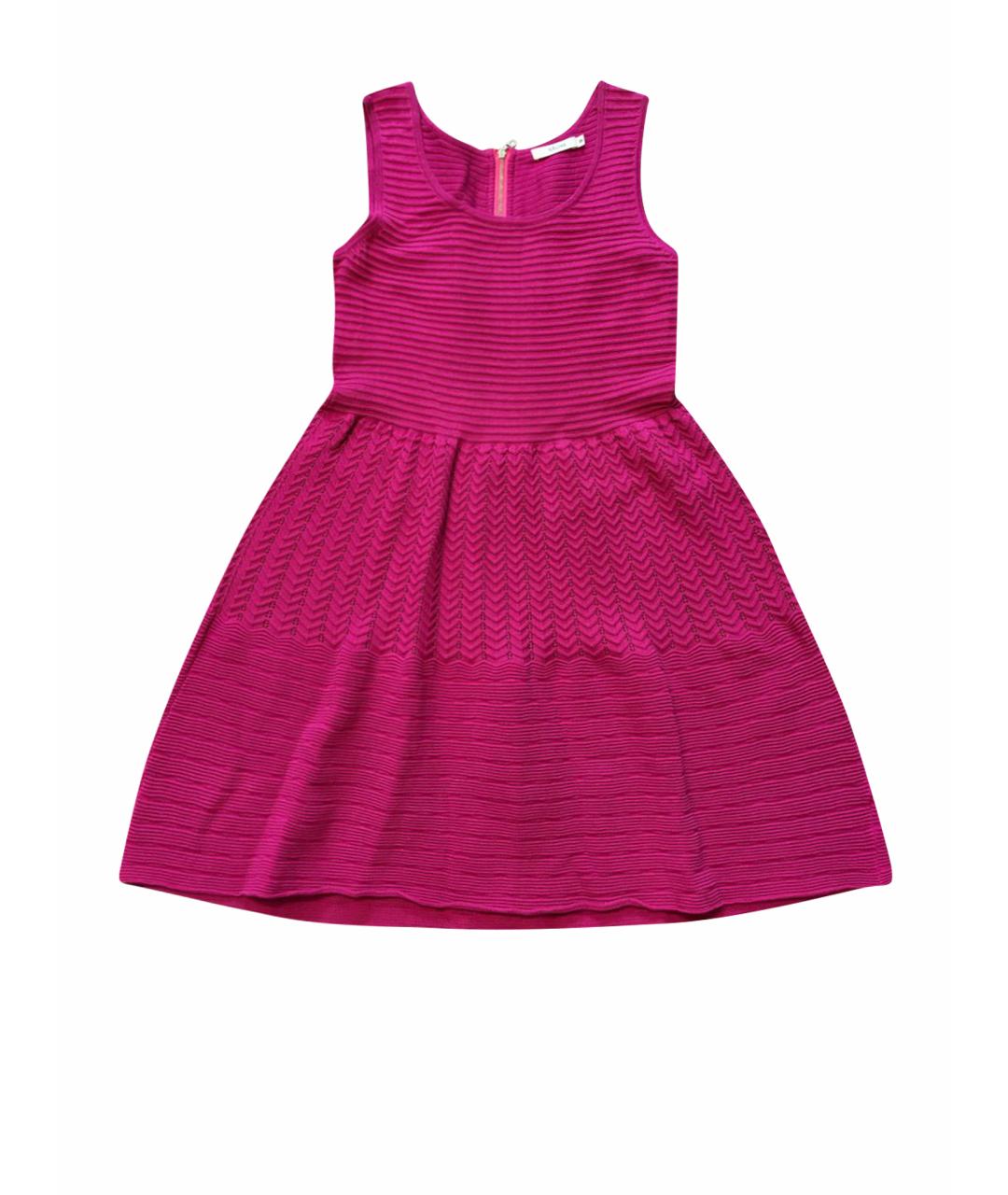 CELINE Розовое шерстяное коктейльное платье, фото 1