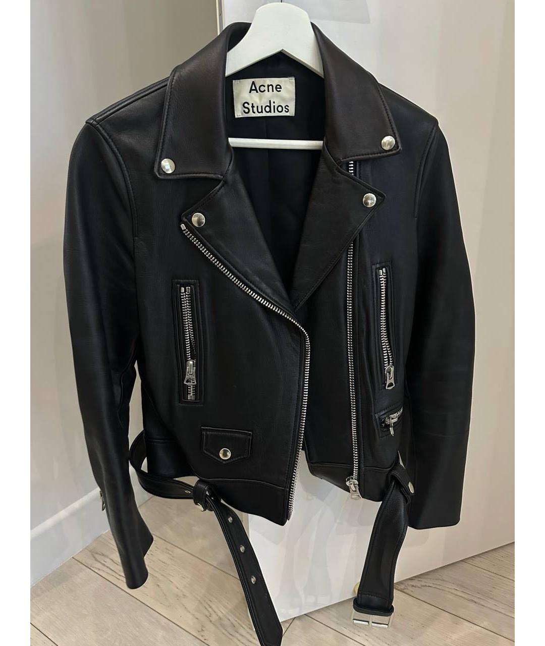 ACNE STUDIOS Черная кожаная куртка, фото 5