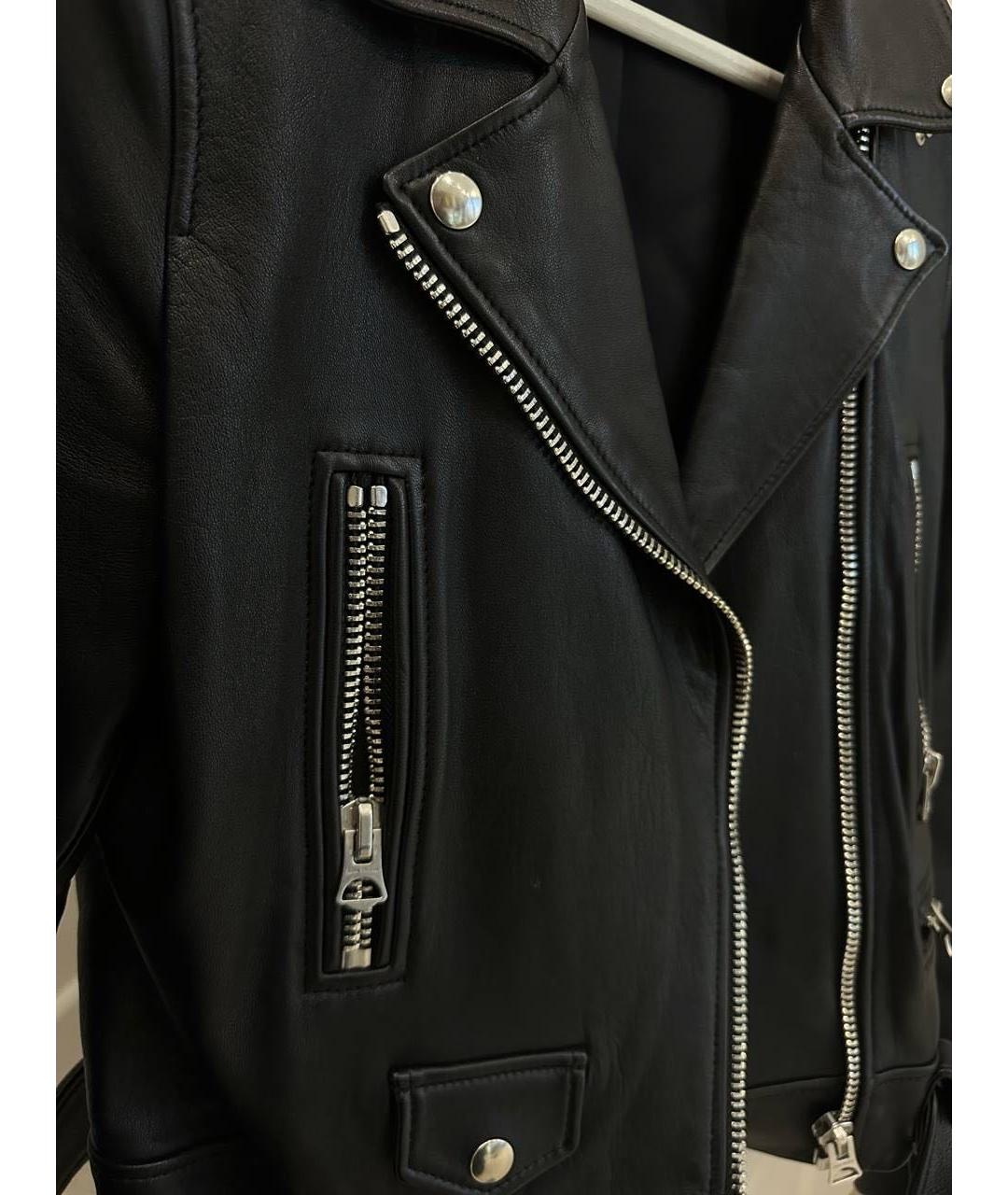 ACNE STUDIOS Черная кожаная куртка, фото 4