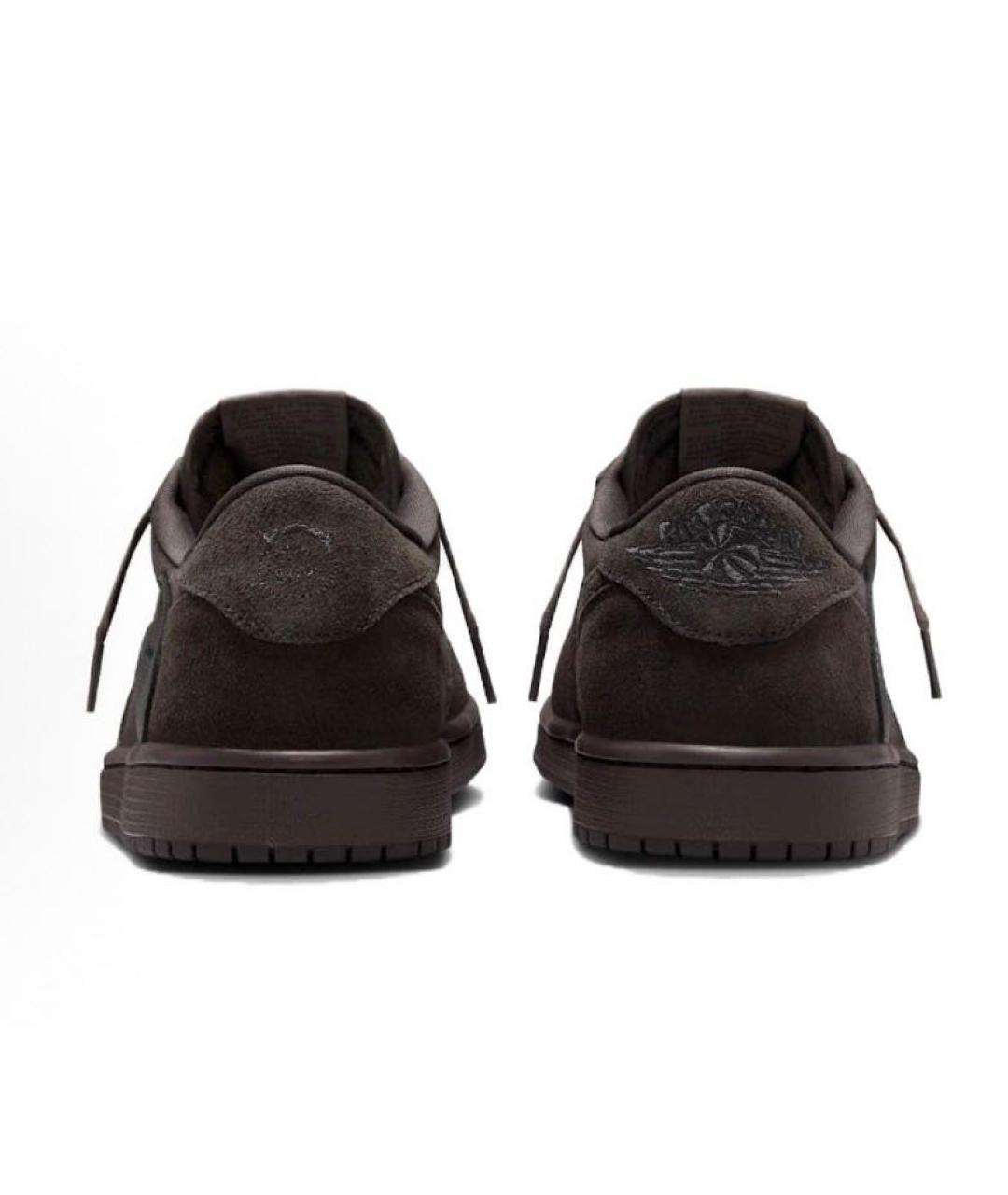 JORDAN Коричневые замшевые низкие кроссовки / кеды, фото 4