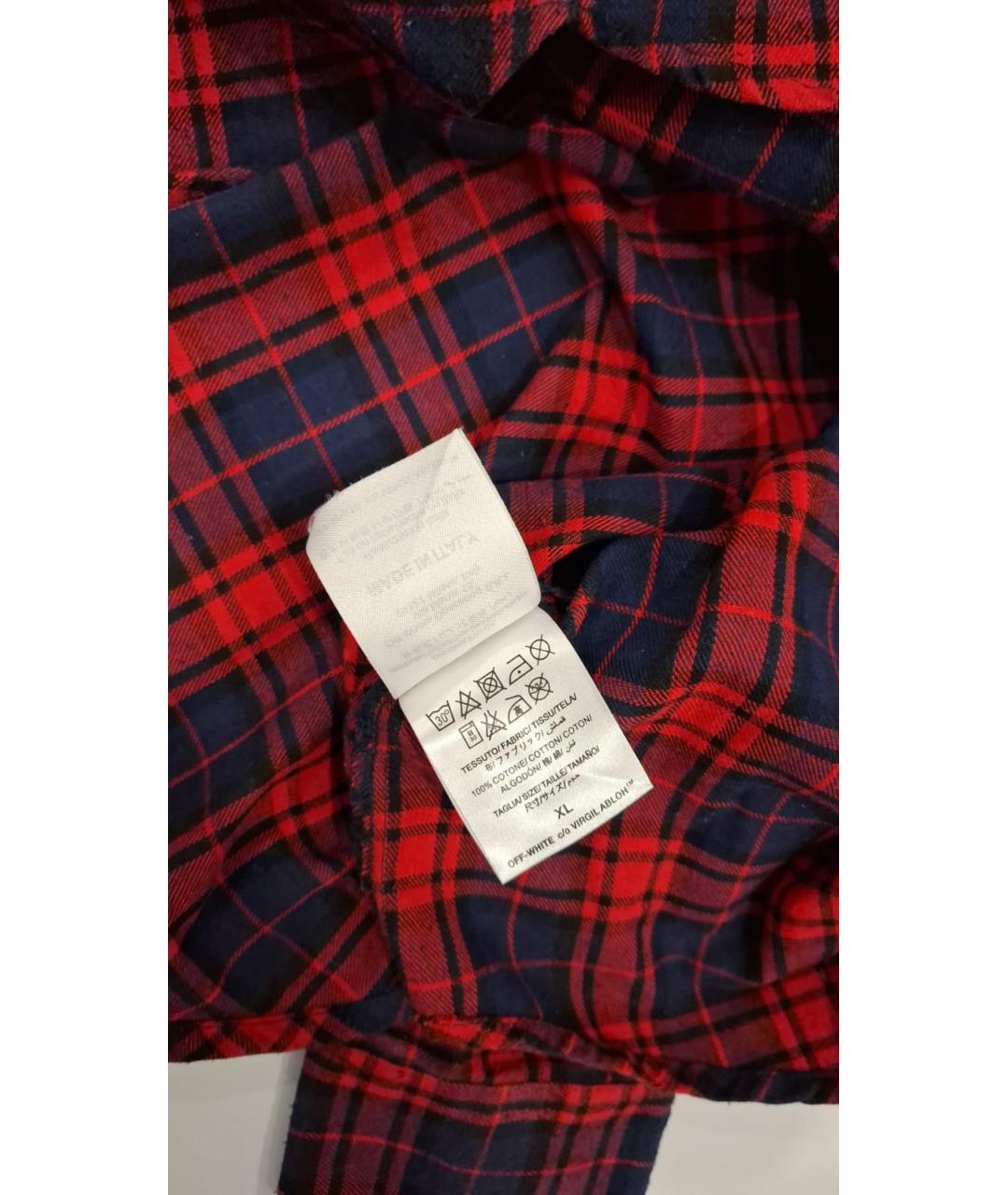 OFF-WHITE Красная хлопковая рубашка, фото 4