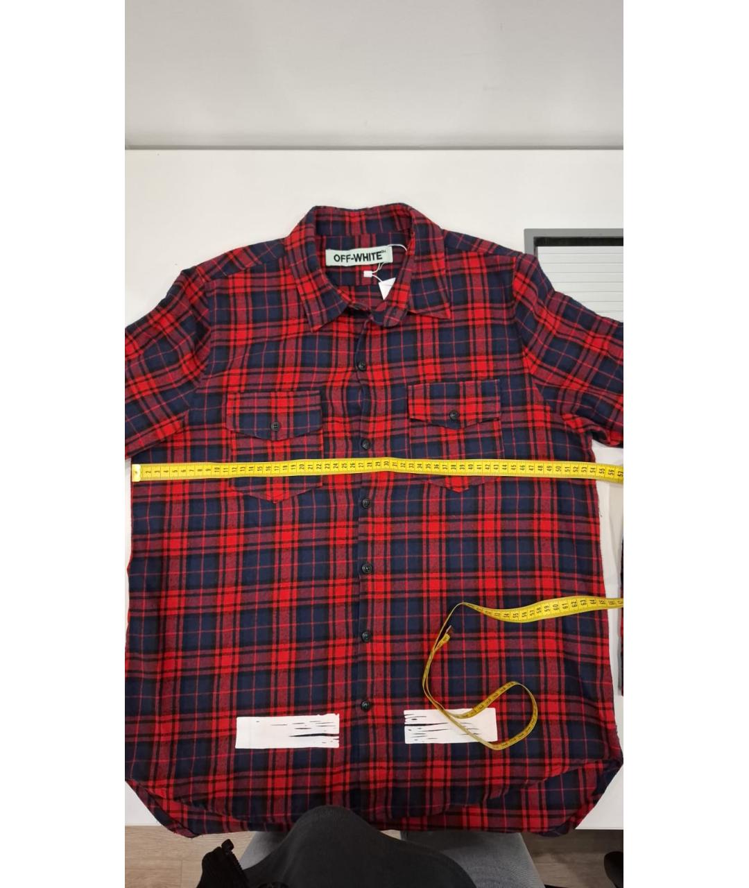 OFF-WHITE Красная хлопковая рубашка, фото 8