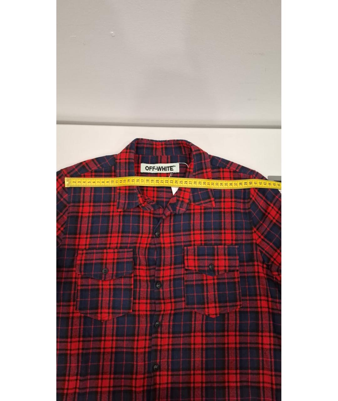 OFF-WHITE Красная хлопковая рубашка, фото 5
