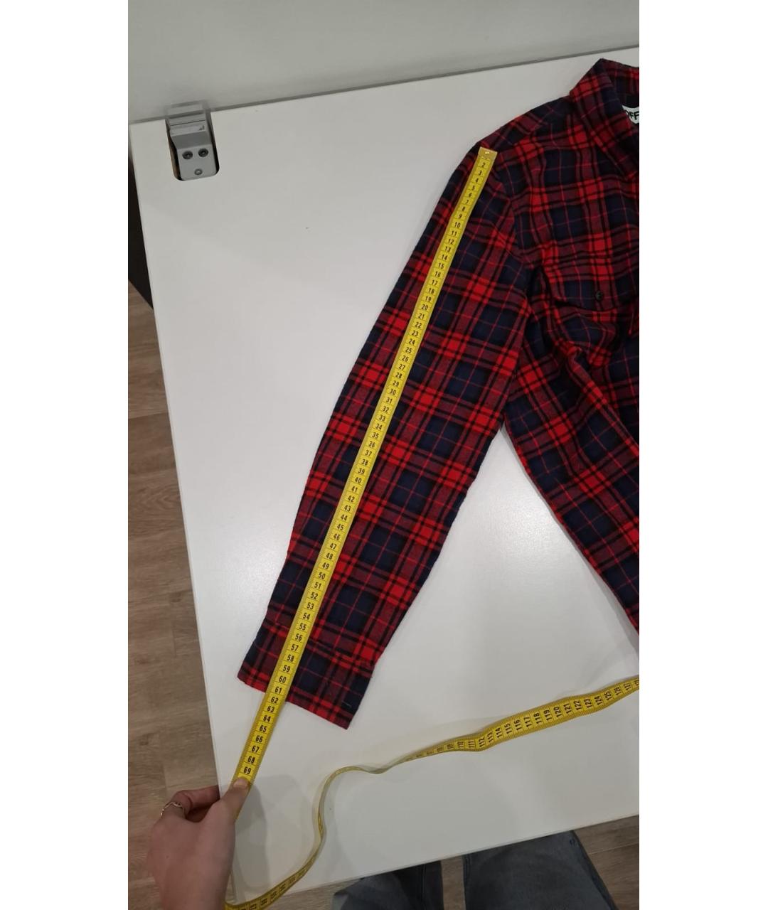 OFF-WHITE Красная хлопковая рубашка, фото 7