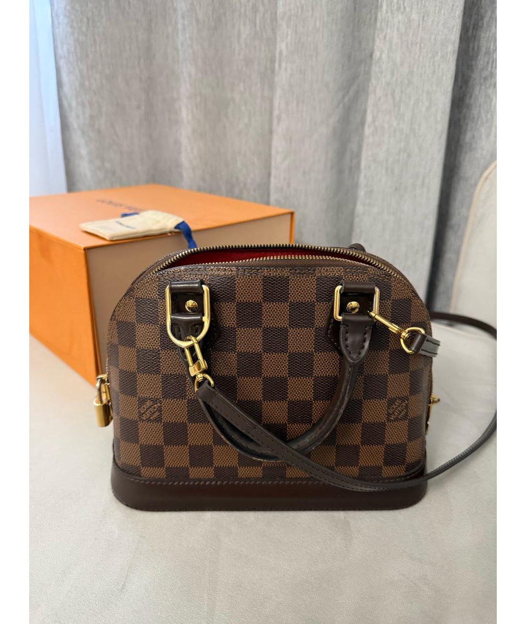 LOUIS VUITTON Коричневая сумка с короткими ручками, фото 4