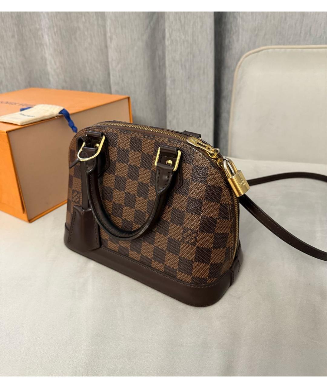 LOUIS VUITTON Коричневая сумка с короткими ручками, фото 2