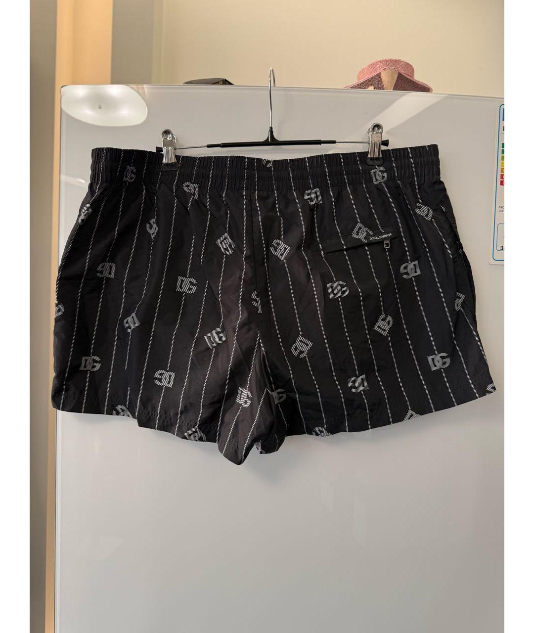 DOLCE&GABBANA Антрацитовые полиэстеровые шорты, фото 2