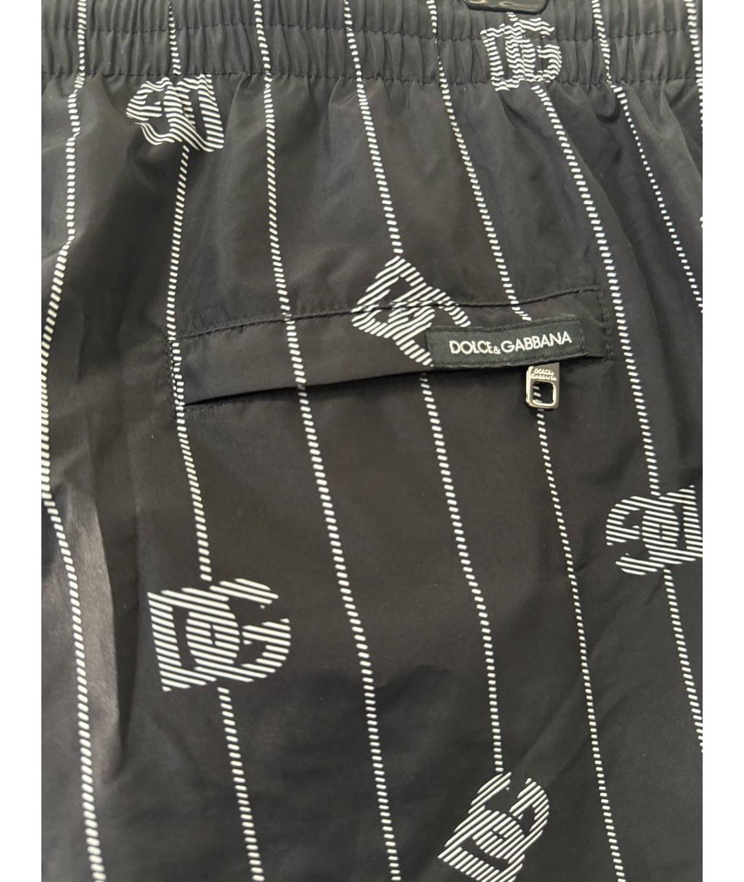 DOLCE&GABBANA Антрацитовые полиэстеровые шорты, фото 4