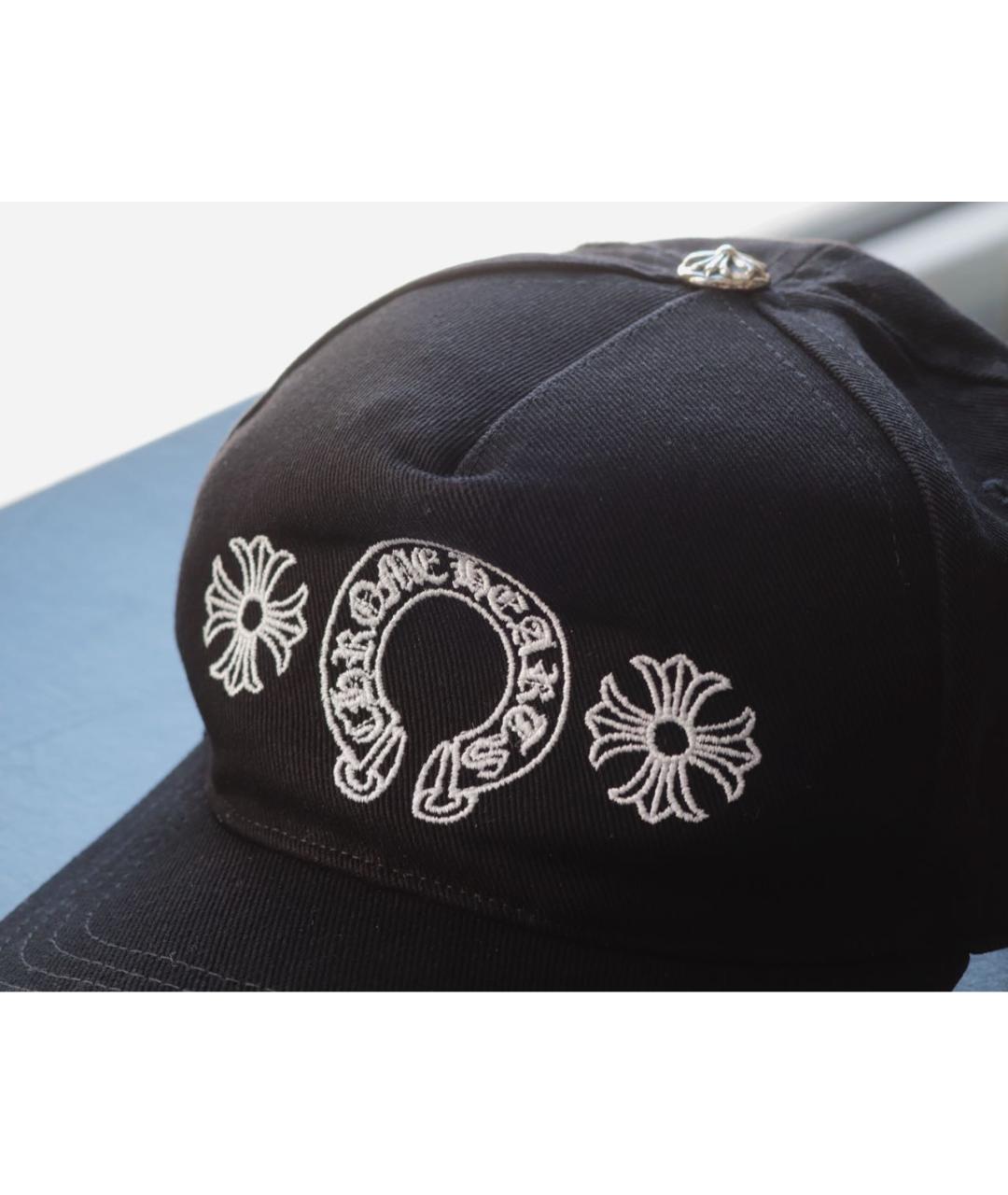 CHROME HEARTS Черная хлопковая кепка, фото 3