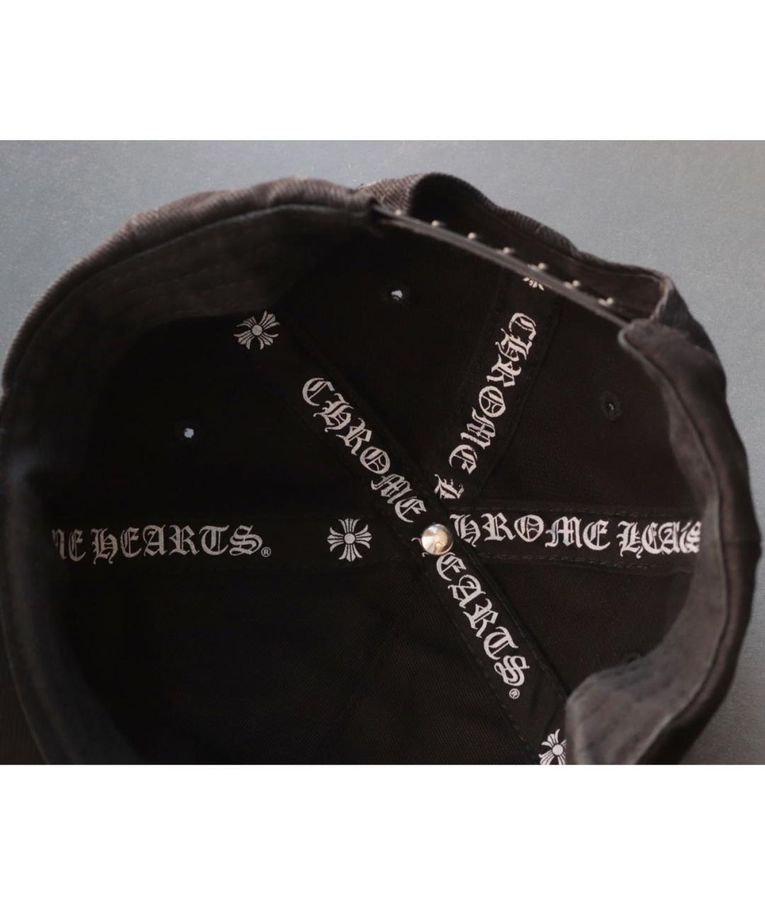 CHROME HEARTS Черная хлопковая кепка, фото 7