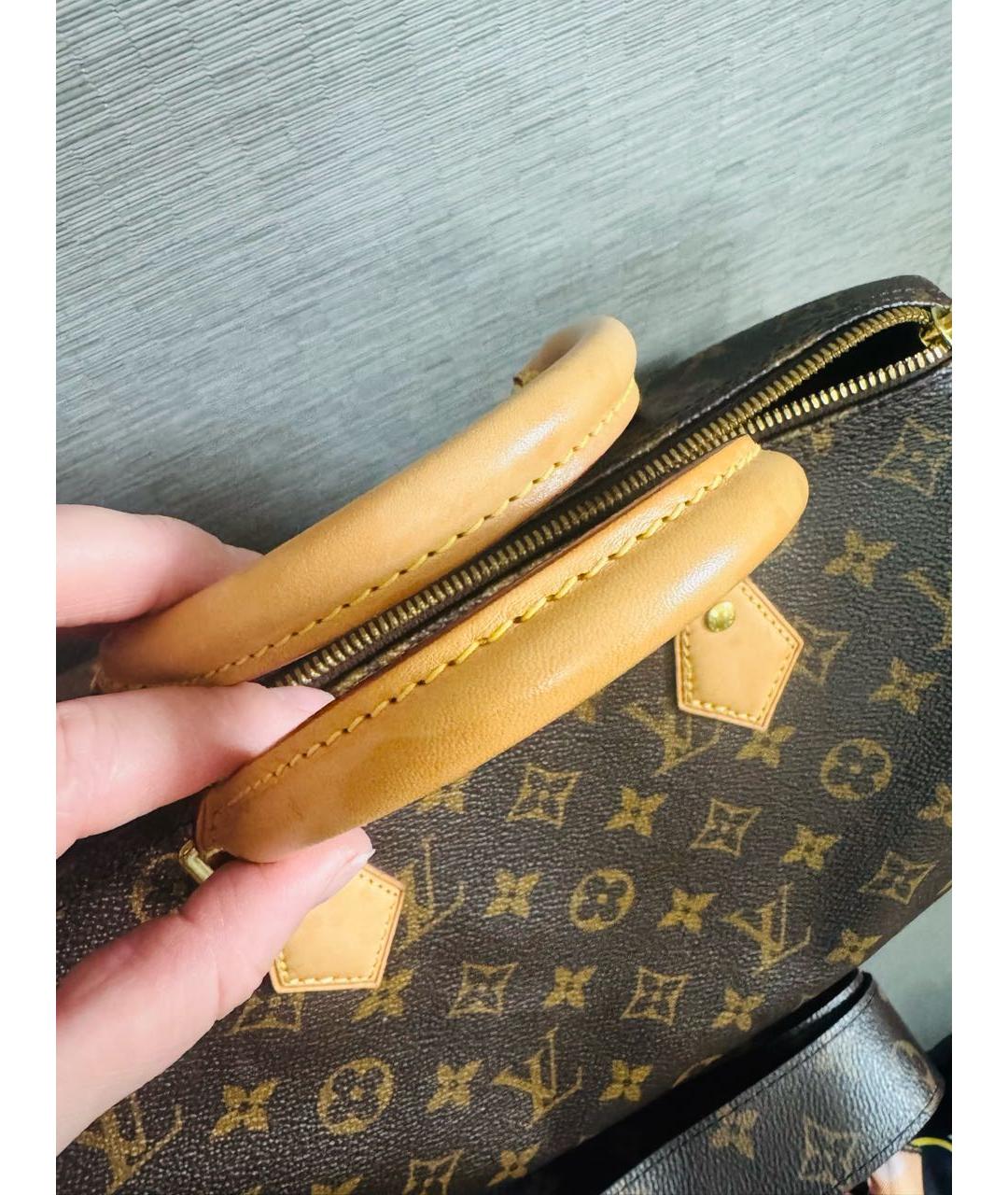 LOUIS VUITTON Коричневая сумка с короткими ручками, фото 7