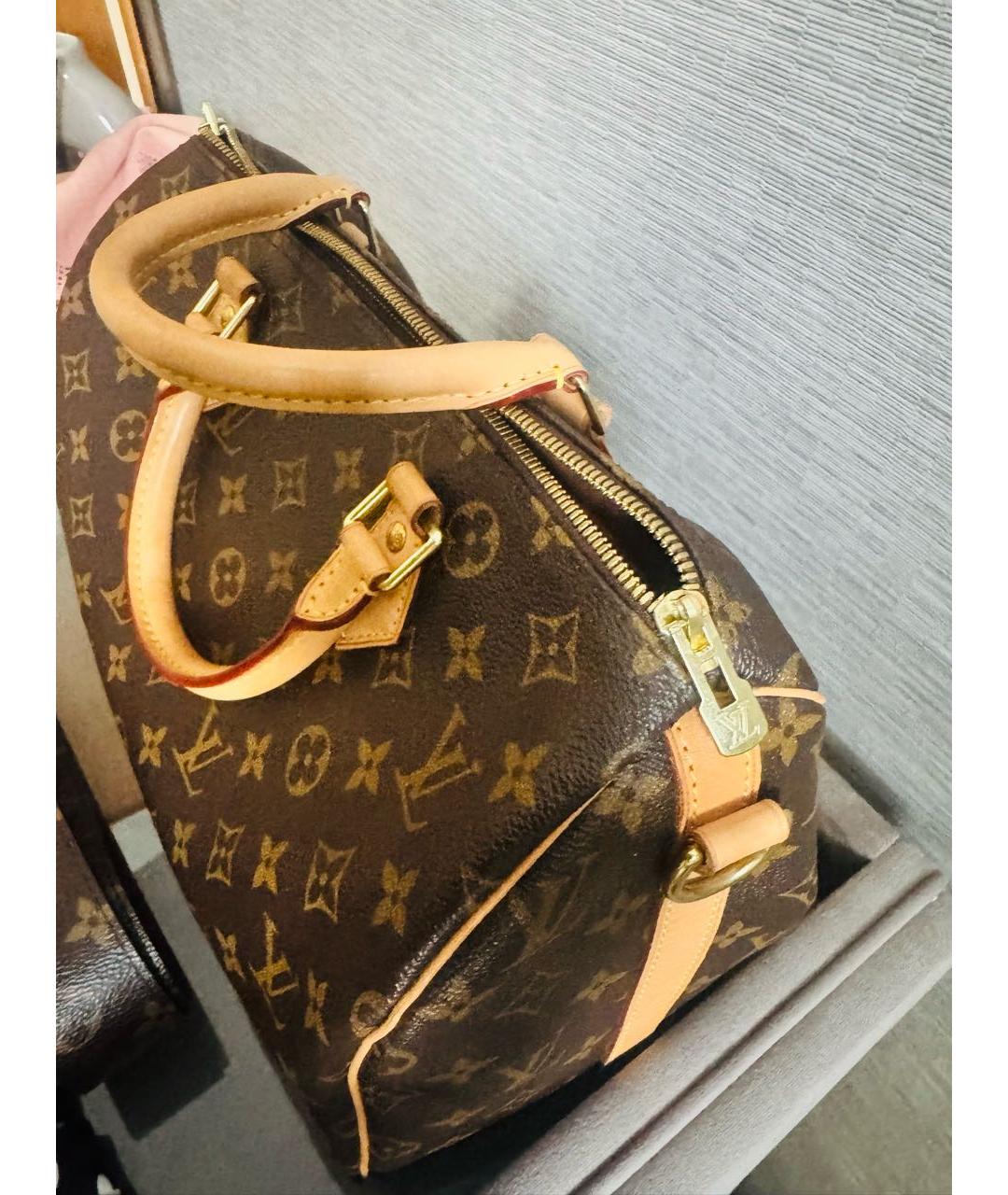 LOUIS VUITTON Коричневая сумка с короткими ручками, фото 2