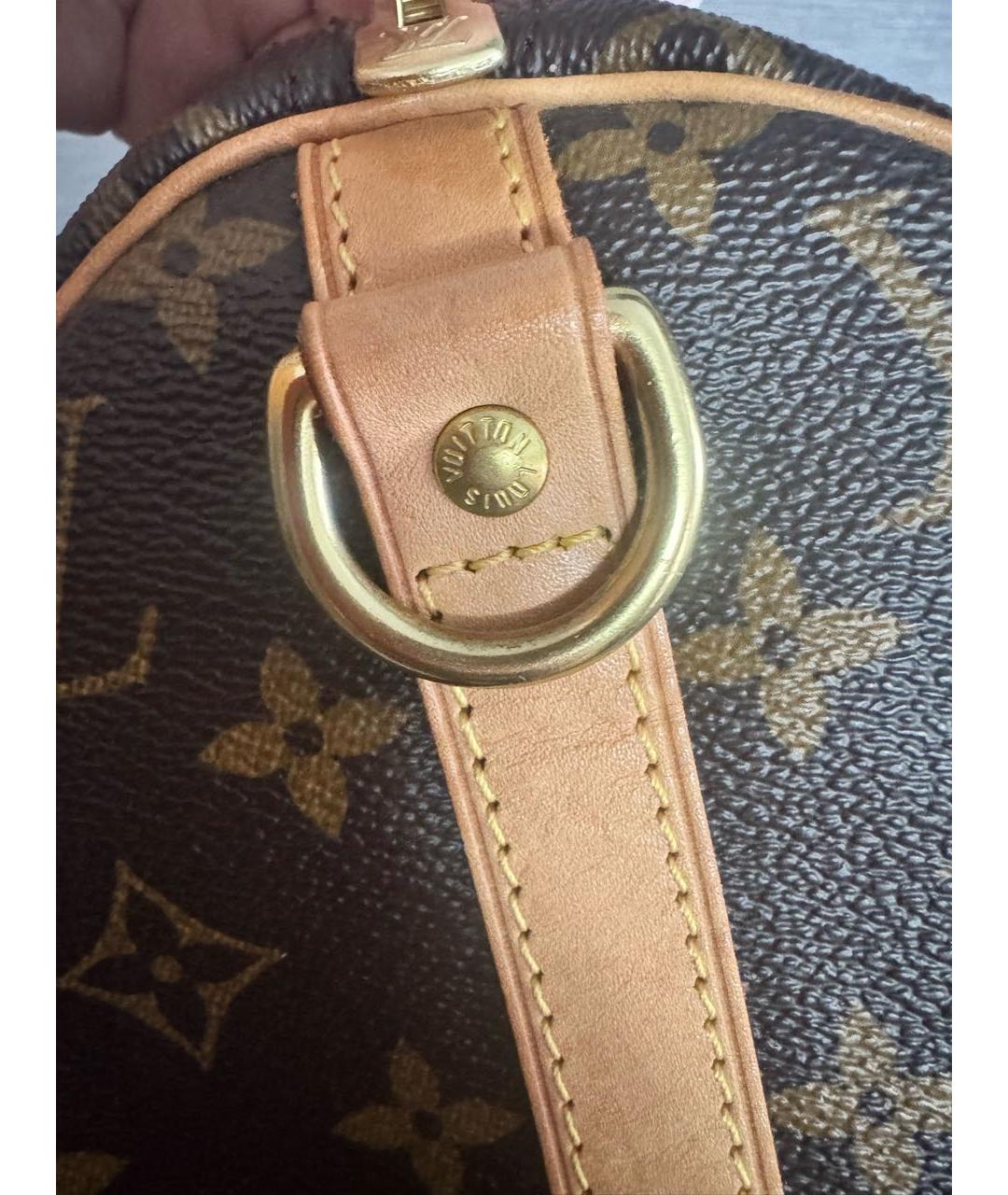 LOUIS VUITTON Коричневая сумка с короткими ручками, фото 5