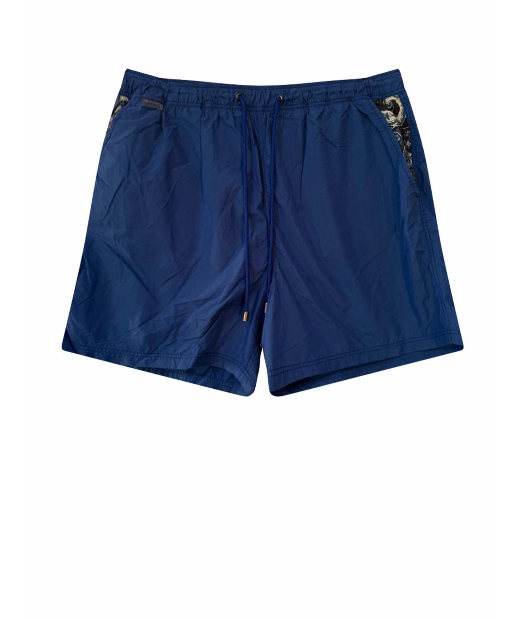 ETRO Синие полиэстеровые шорты, фото 1