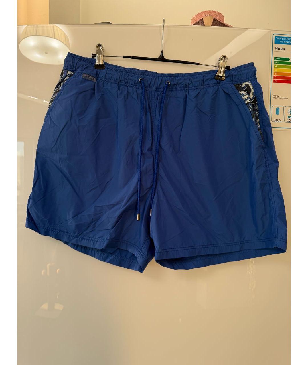 ETRO Синие полиэстеровые шорты, фото 8