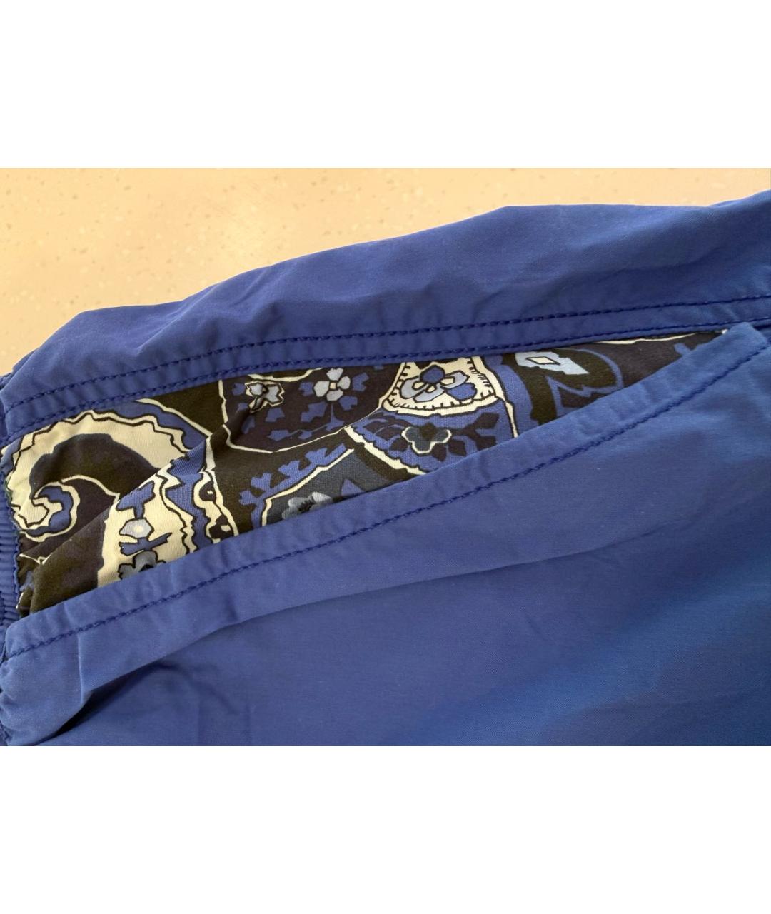 ETRO Синие полиэстеровые шорты, фото 4