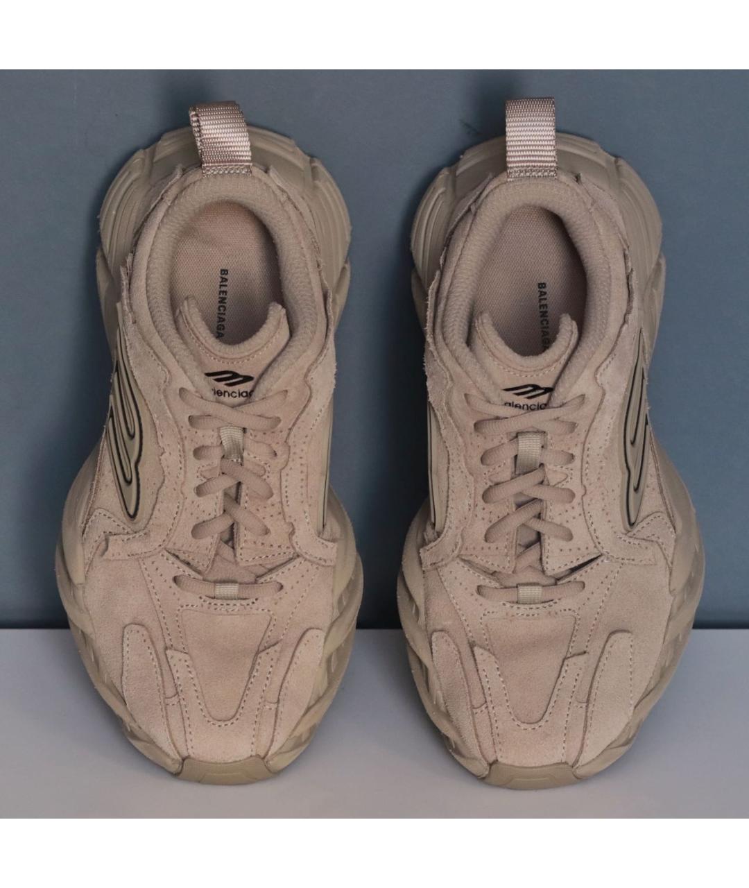 BALENCIAGA Бежевые замшевые кроссовки, фото 4