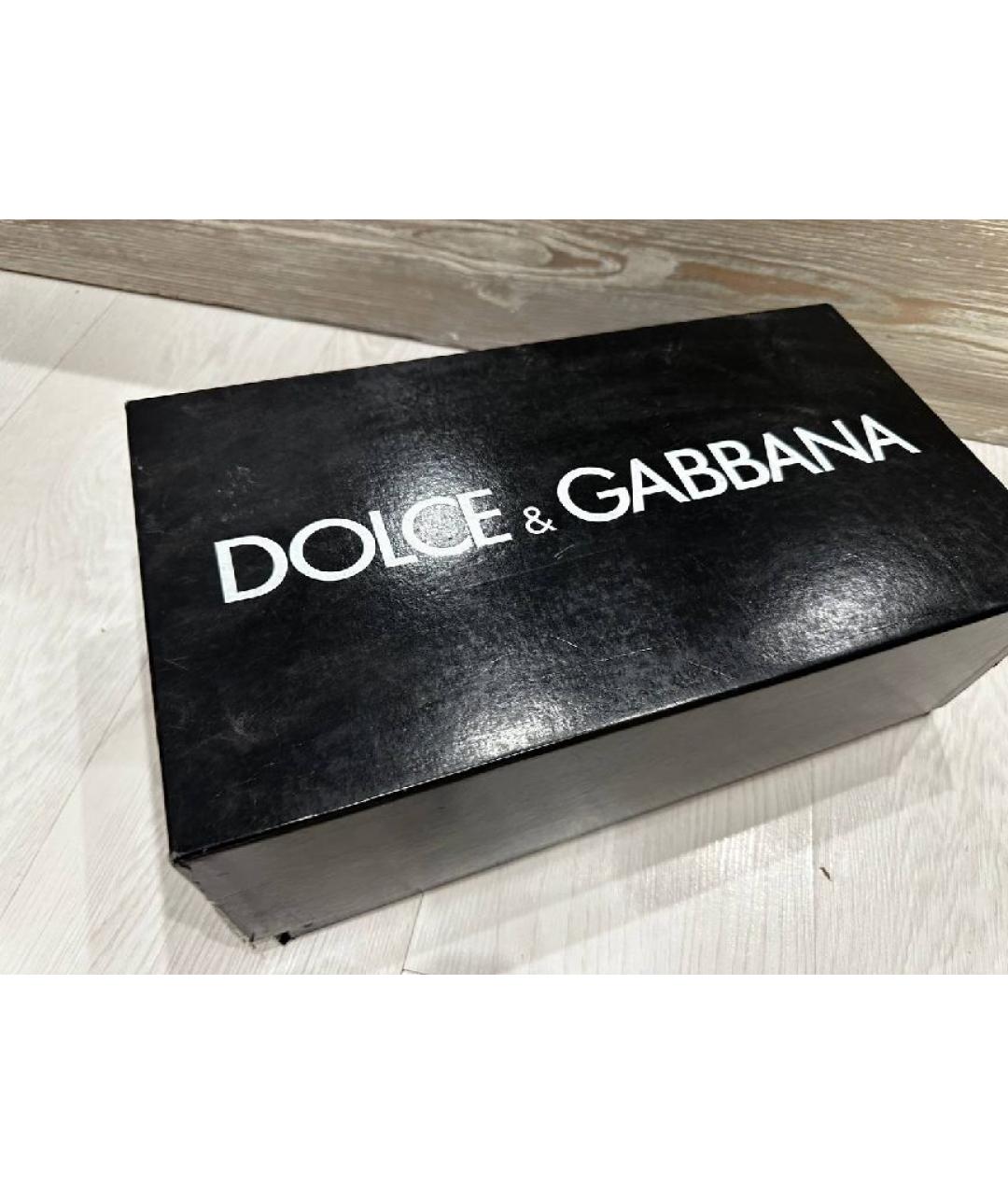 DOLCE&GABBANA Бежевые туфли из лакированной кожи, фото 8