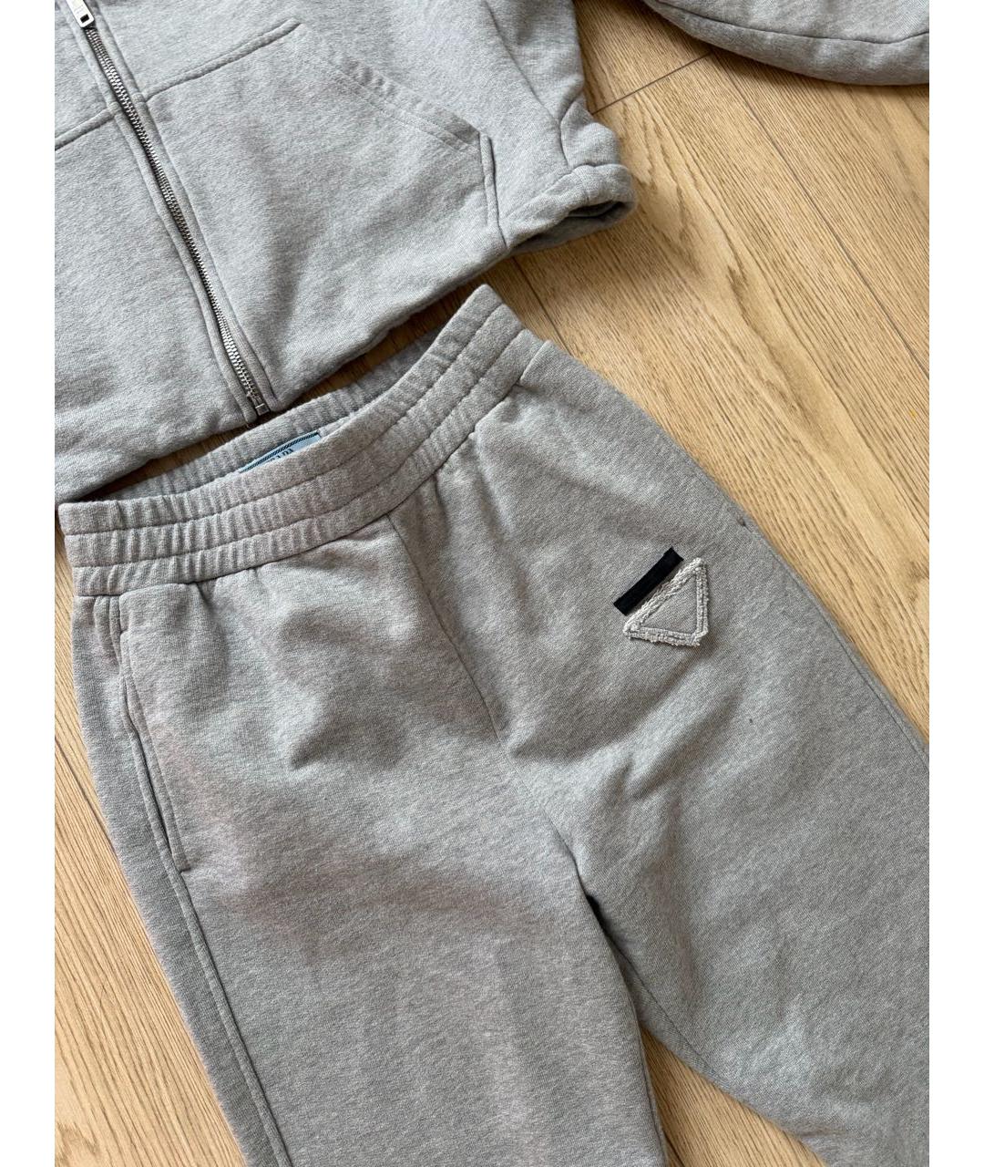 PRADA Серый хлопковый спортивные костюмы, фото 4