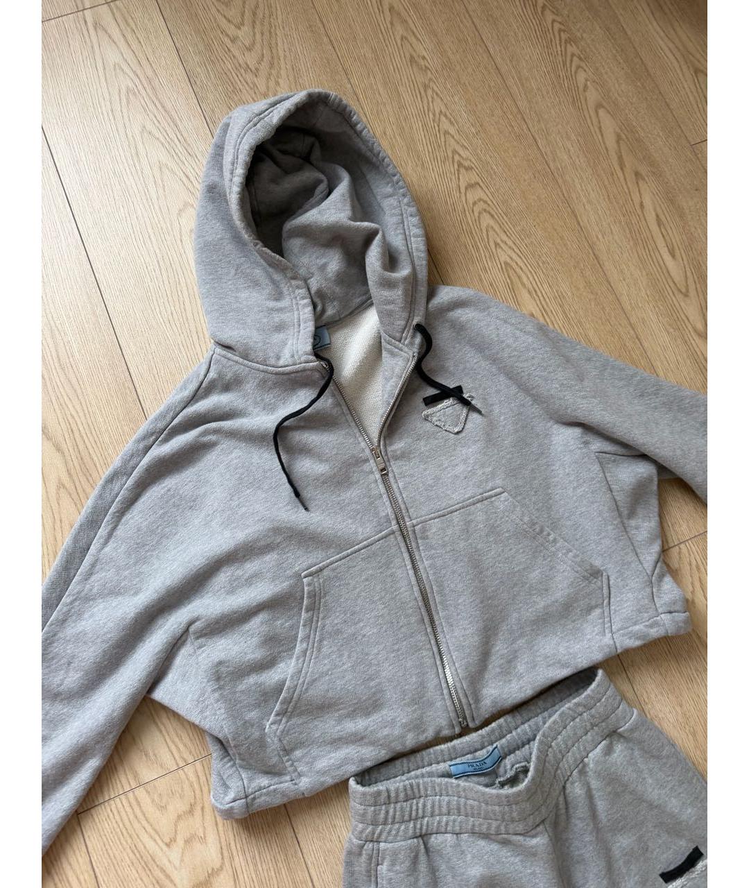 PRADA Серый хлопковый спортивные костюмы, фото 5